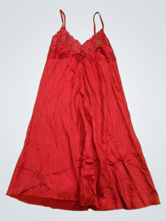 Red Lace Trim Nightgown