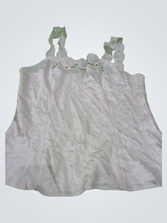 White Lace Trim Tank Top