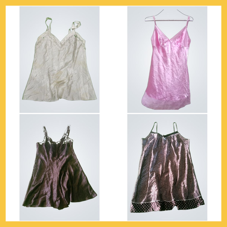 Pacote de vestidos de seda sexy Y2k