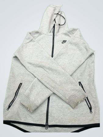 Nike Gray Hooded Sweatshirt Vest