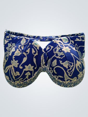 Blue Floral Bra