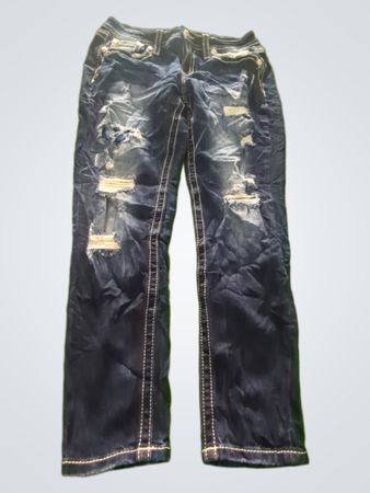 Miss Me Distressed Embellished Denim Jeans