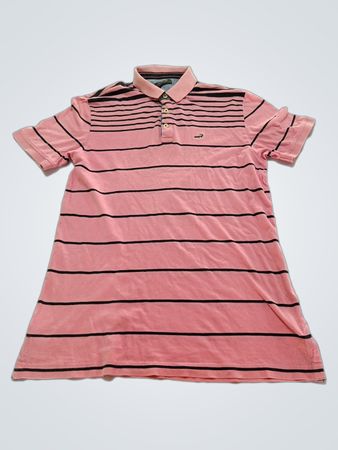 Crocodile Pink Striped Polo Shirt