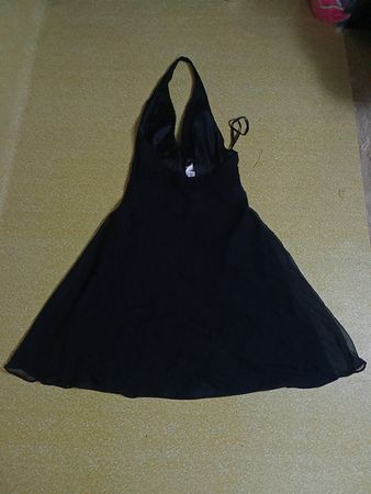Wäsche von Shelli Segal Petites Schwarzes Neckholderkleid