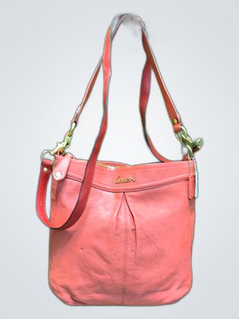 Coach Pink Leather Shoulder Bag