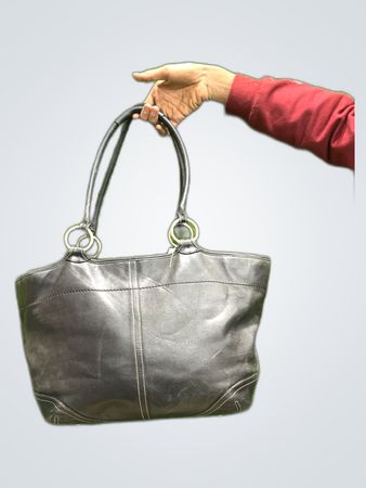 Black Leather Tote Bag
