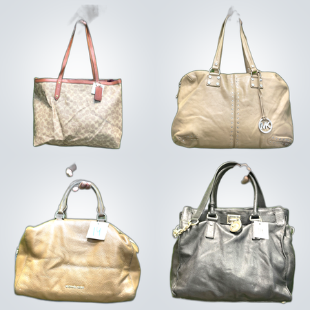 Bolso de cuero y bolsas tote