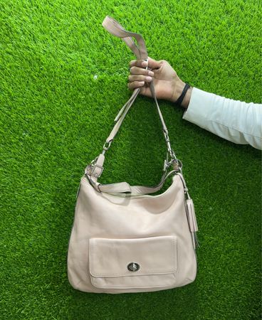 Coach Pink Leather Shoulder Bag