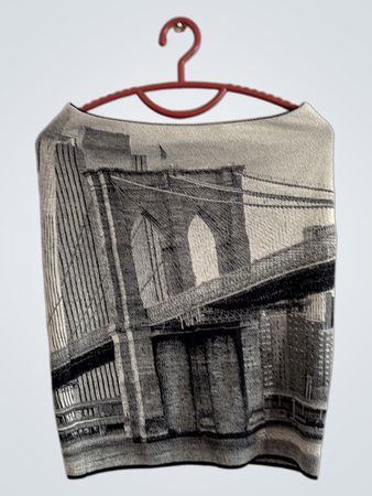 MARCCAIN Brooklyn Bridge and Cityscape Print Top