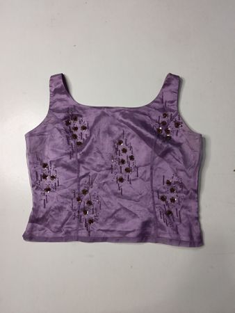 Purple Beaded Tank Top