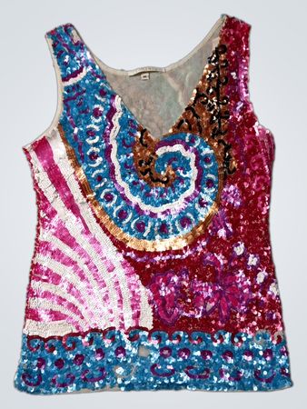 Tatty & Lie Sequin Embellished Tank Top