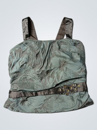 Linea Raffaelli Embellished Brocade Top