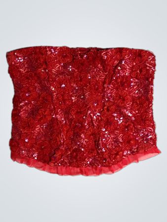 Alexpunt Red Sequin Corset Top
