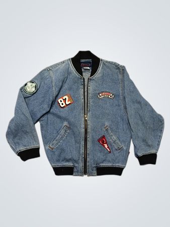 Dogstar Denim Bomber Jacket with Patches