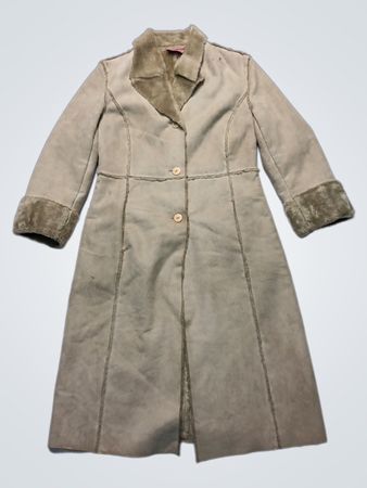 CAYENA faux suede coat with fur trim