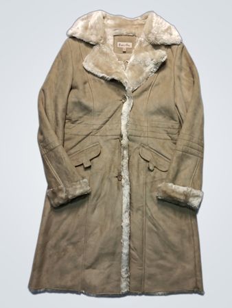Farhat Day Women's Faux Fur Lined Suede Coat