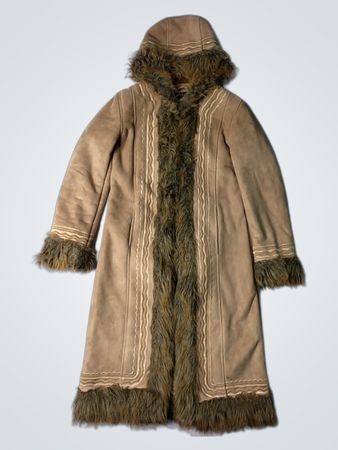 Peter Davis Faux Fur Trimmed Coat