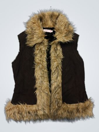 Miss P. Faux Fur Trimmed Vest