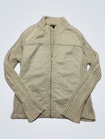 B.C. CLOTHING Full Zip Cable Knit Sweater