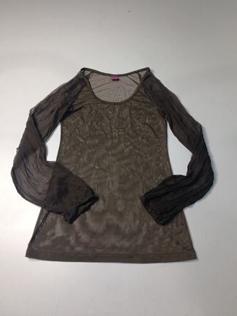 SAVE THE QUEEN! Made in Italy Long Sleeve Sheer Top