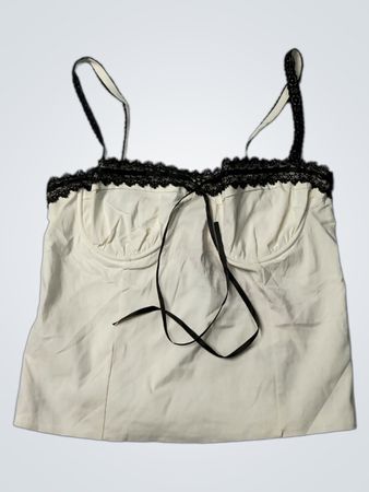Beverly and Beck White Lace Trim Camisole