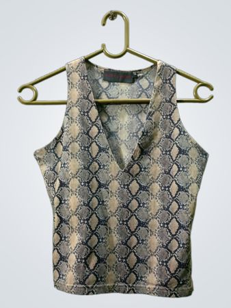 Everywear Snake Print V-Ausschnitt Tanktop