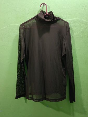 Fiorucci Brown Mesh Rollkragen-Oberteil