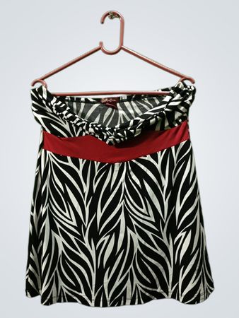 Miss Bisou trägerloses Kleid mit Zebra-Print