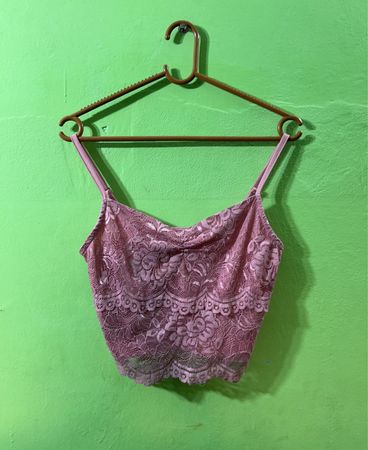 Rosa Spitzen-Cami-Top