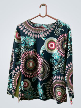 Langarmshirt mit Mandalamuster
