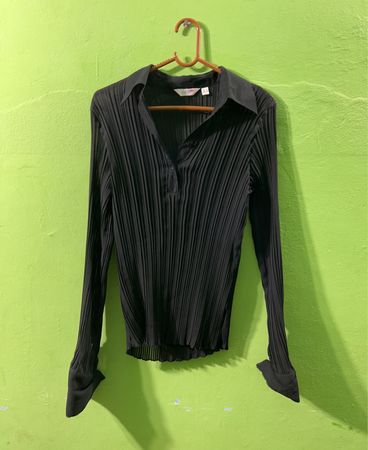 NEXT Long-Sleeve Plissiertes Hemd