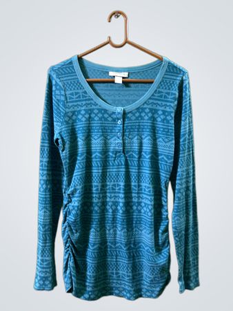 Motherhood Langarm-Thermo-Henleyshirt
