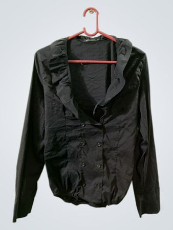 jennifer taylor schwarze Hemdjacke mit Knöpfen