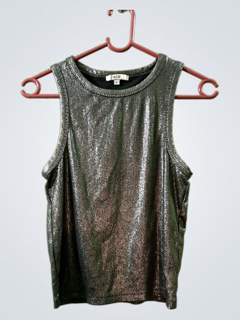 BZB ärmelloses Metallic-Trägerhemd