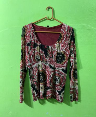 Comma Langarmshirt mit Print