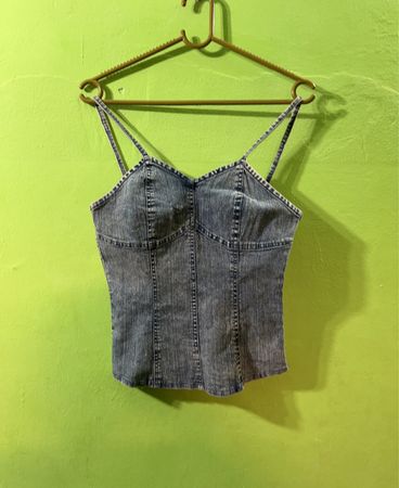 Denim-Korsett-Top