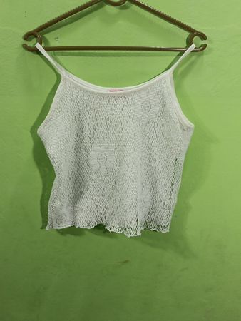Jennyfer White Strick-Top mit Spaghettiträgern