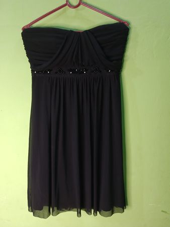 Esprit Black trägerloses verziertes Kleid