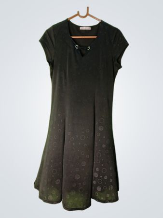 ARMAND THIERY Schwarzes Kleid mit Kreis‑Muster
