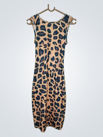 Ärmelloses Kleid mit Leopardenmuster