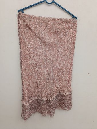Paisley-Print-Rock mit Rüschensaum