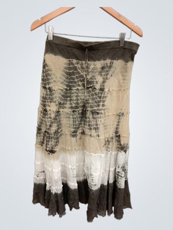 METRO WEAR gestufter Batik-Maxi-Rock