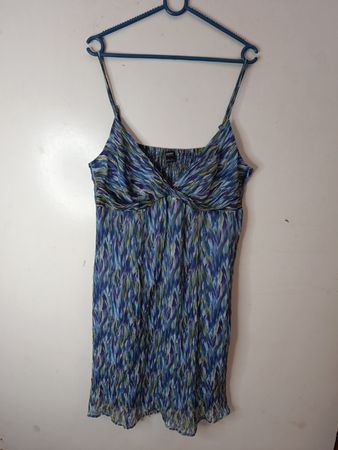 Esprit Collection Damen Mini-Kleid mit blauem Muster