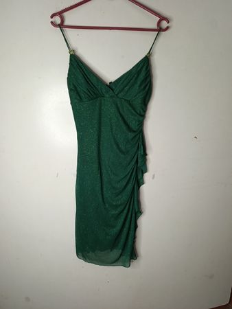 Rampage Clothing Company grünes Glitzer-Minikleid mit Raffung