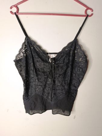 Schwarzes Spitzen-Cami