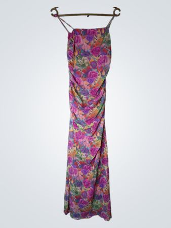 if She Loves Floral gerafftes Maxikleid
