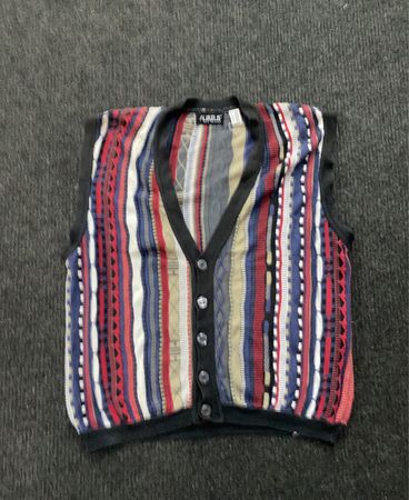 AUREUS Men's Patterned Button-Up Vest