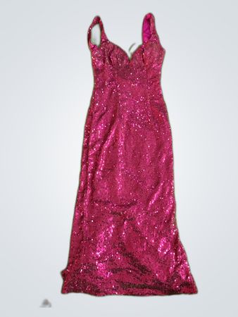 ASOS Design Pink Sequin Midi Dress