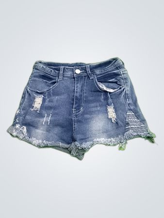 Distressed Denim Shorts