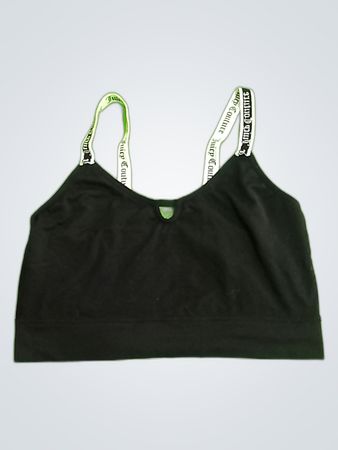 Juicy Couture Black Logo Strap Bralette